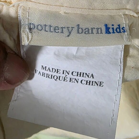 Pottery Barn Kids Floral Patchwork Quilt Throw Blanket Embroidered Daisy Size 86 - Picture 8 of 10